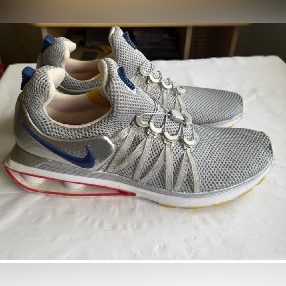 Nike Gray Mesh Sneakers with Blue Swoosh size 13